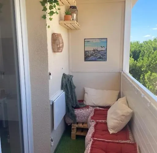 T1 Neuf Balcon 700 M De La Mer Parking Wifi Draps